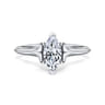 Ellis - 14K White Gold Marquise Diamond Engagement Ring