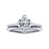 Ellis - 14K White Gold Marquise Diamond Engagement Ring