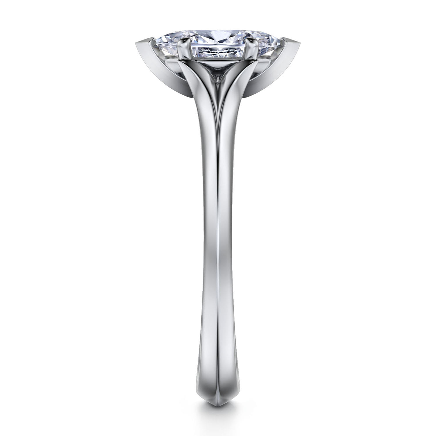 Ellis - 14K White Gold Marquise Diamond Engagement Ring - Shot 5