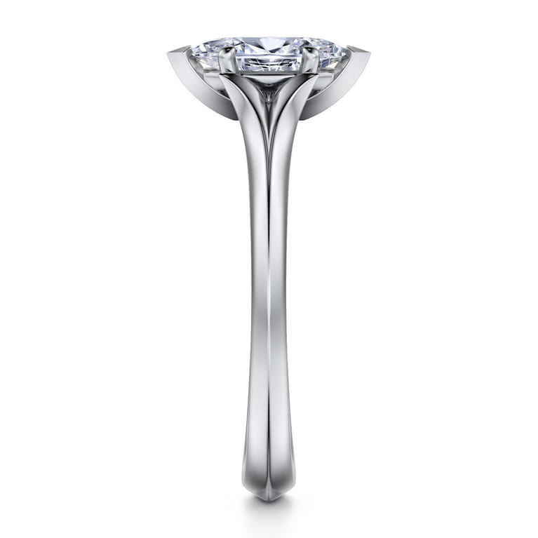 Ellis - 14K White Gold Marquise Diamond Engagement Ring - Shot 5