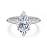 Ellis - 14K White Gold Marquise Shape Diamond Engagement Ring