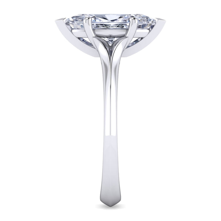 Ellis - 14K White Gold Marquise Shape Diamond Engagement Ring - Shot 5