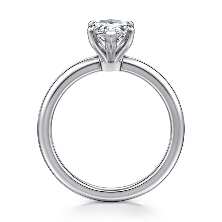 Ali - 14K White Gold Marquise Shape Diamond Engagement Ring - Shot 2