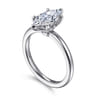 Ali - 14K White Gold Marquise Shape Diamond Engagement Ring