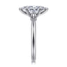 Ali - 14K White Gold Marquise Shape Diamond Engagement Ring