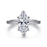 Paula - 14K White Gold Marquise Shape Diamond Engagement Ring