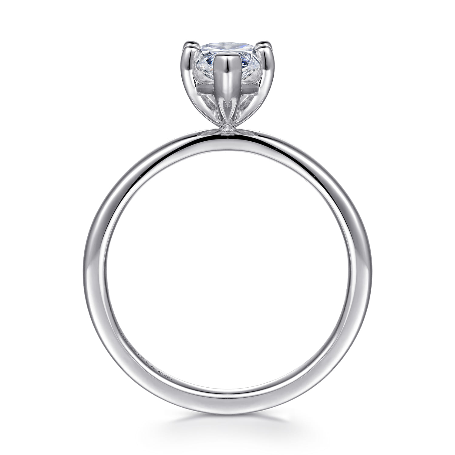 Paula - 14K White Gold Marquise Shape Diamond Engagement Ring - Shot 2