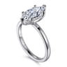 Paula - 14K White Gold Marquise Shape Diamond Engagement Ring