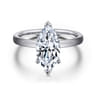 Paula - 14K White Gold Marquise Shape Diamond Engagement Ring