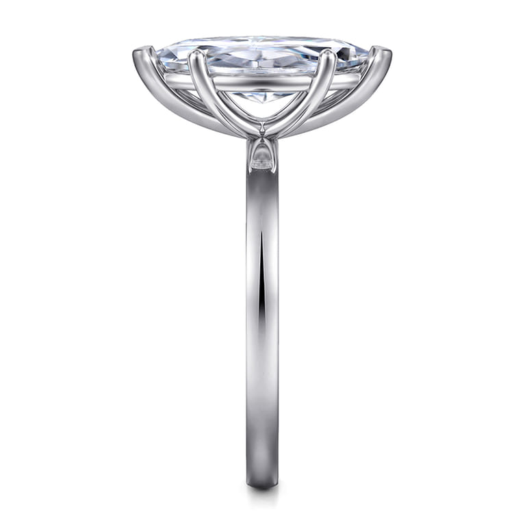 Paula - 14K White Gold Marquise Shape Diamond Engagement Ring - Shot 5