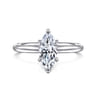Lark - 14K White Gold Marquise Shape Solitaire Engagement Ring
