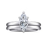 Lark - 14K White Gold Marquise Shape Solitaire Engagement Ring