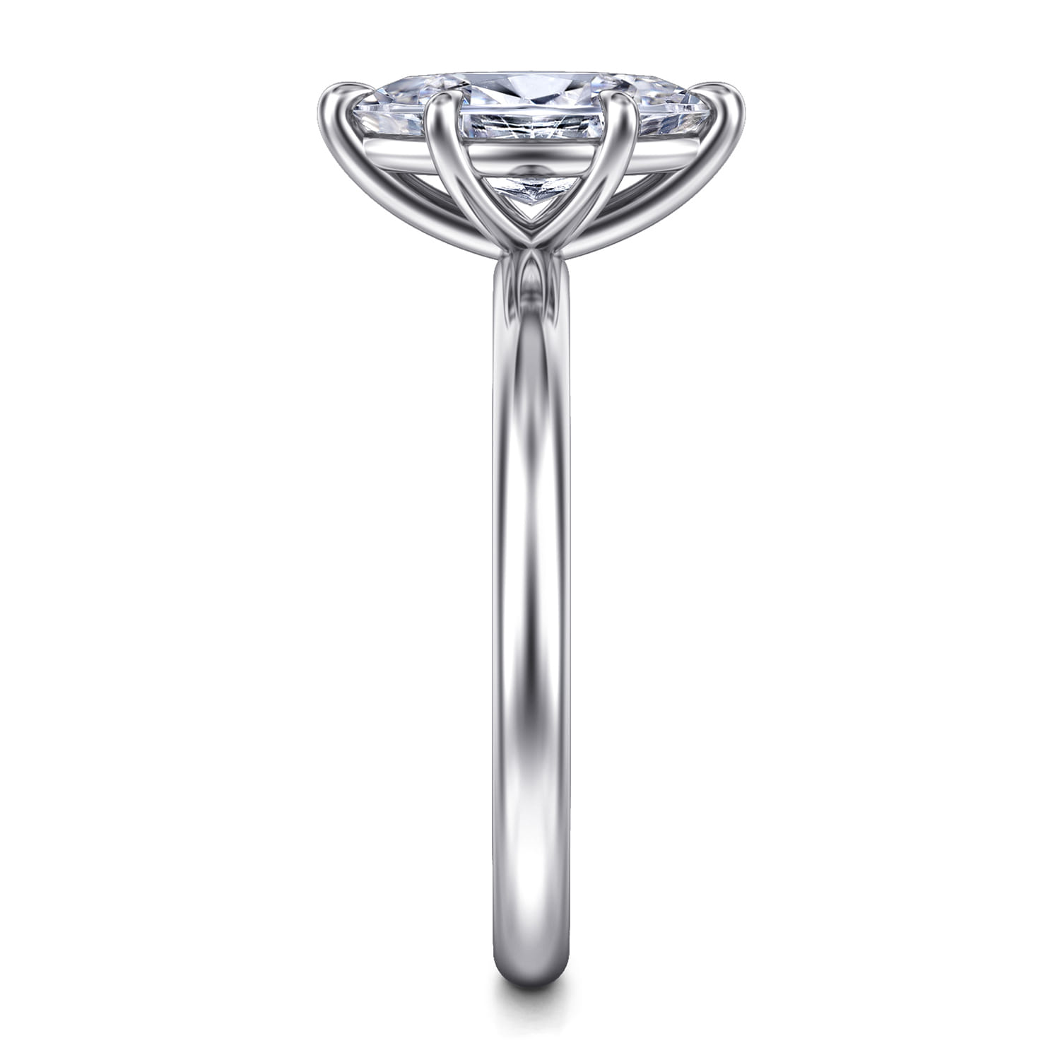 Lark - 14K White Gold Marquise Shape Solitaire Engagement Ring - Shot 5