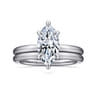 Lark - 14K White Gold Marquise Shape Solitaire Engagement Ring