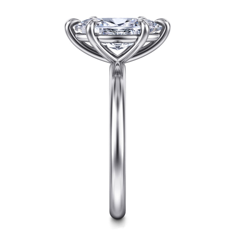 Lark - 14K White Gold Marquise Shape Solitaire Engagement Ring - Shot 5