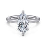 Lark - 14K White Gold Marquise Shape Solitaire Engagement Ring