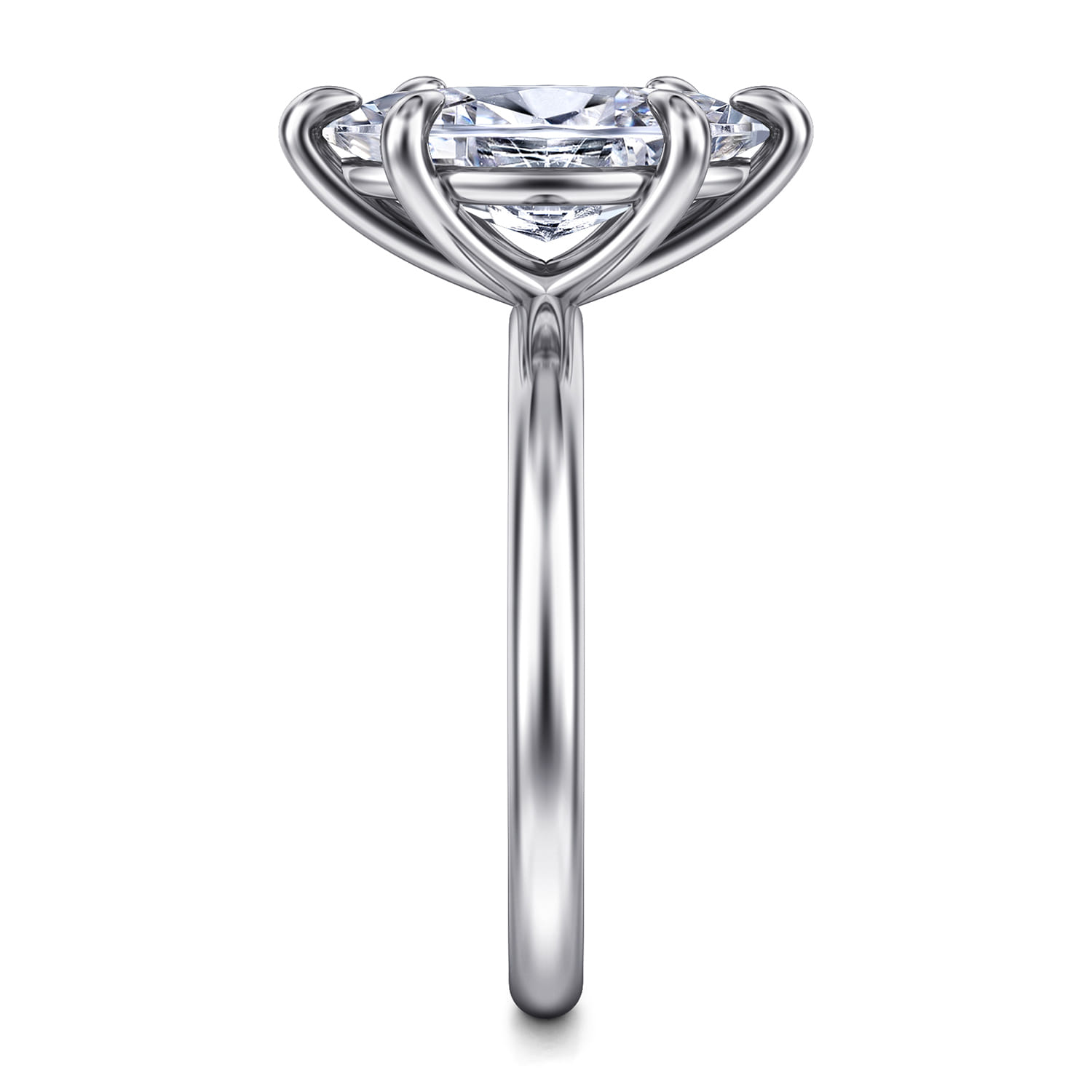 Lark - 14K White Gold Marquise Shape Solitaire Engagement Ring - Shot 5