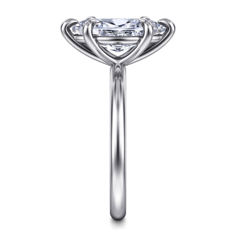 Lark - 14K White Gold Marquise Shape Solitaire Engagement Ring - Shot 5