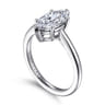 Anushka - 14K White Gold Marquise Shape Solitaire Diamond Engagement Ring