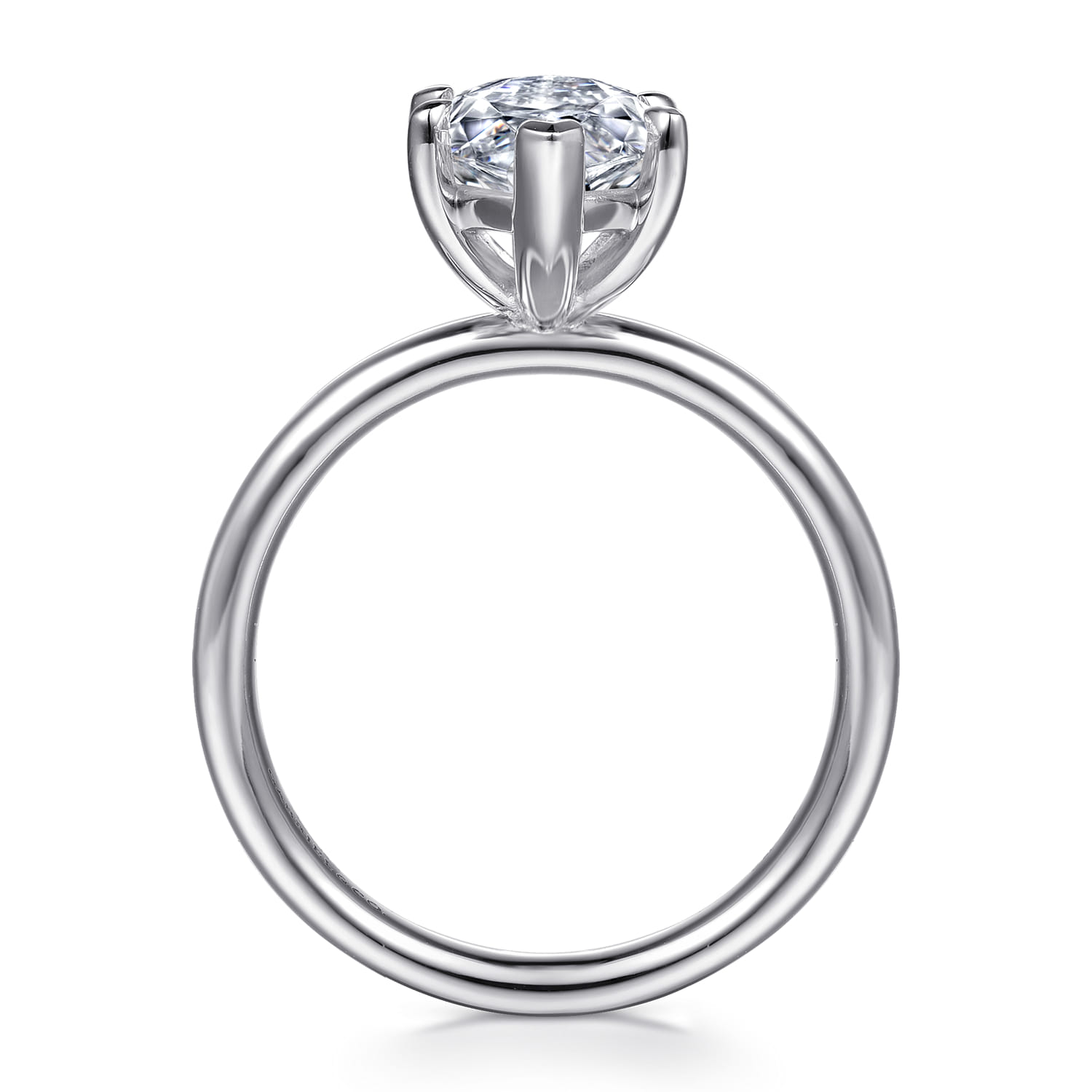 Unite - 14K White Gold Marquise Shape Solitaire Diamond Engagement Ring - Shot 2