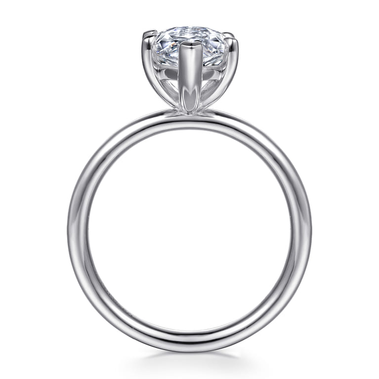 Unite - 14K White Gold Marquise Shape Solitaire Diamond Engagement Ring - Shot 2