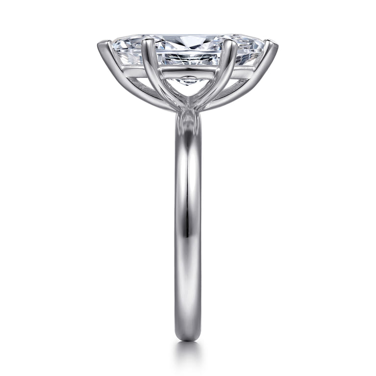 Unite - 14K White Gold Marquise Shape Solitaire Diamond Engagement Ring - Shot 4