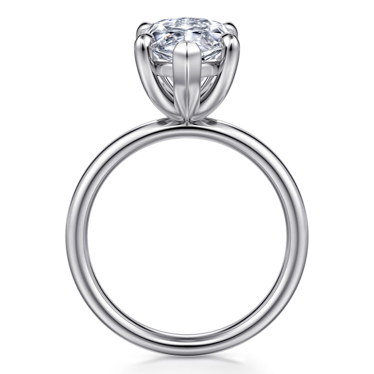 Unite - 14K White Gold Marquise Shape Solitaire Diamond Engagement Ring - Shot 2