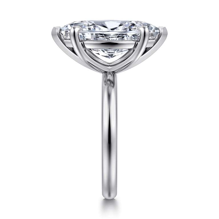 Unite - 14K White Gold Marquise Shape Solitaire Diamond Engagement Ring - Shot 4