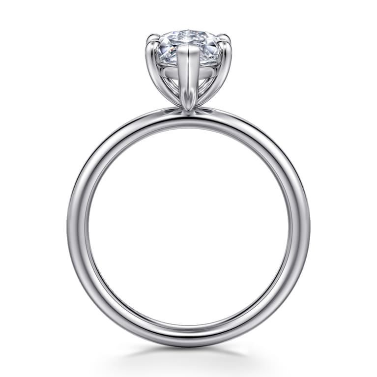 Unite - 14K White Gold Marquise Shape Solitaire Diamond Engagement Ring - Shot 2