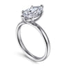 Unite - 14K White Gold Marquise Shape Solitaire Diamond Engagement Ring