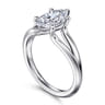 Annie - 14K White Gold Split Shank Marquise Shape Diamond Engagement Ring