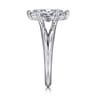 Annie - 14K White Gold Split Shank Marquise Shape Diamond Engagement Ring