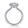 Lou - 14K White Gold Marquise Shape Solitaire Diamond Engagement Ring