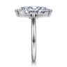 Lou - 14K White Gold Marquise Shape Solitaire Diamond Engagement Ring