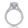 Amidala - Vintage Inspired 14K White Gold Marquise Shape Solitaire Diamond Engagement Ring
