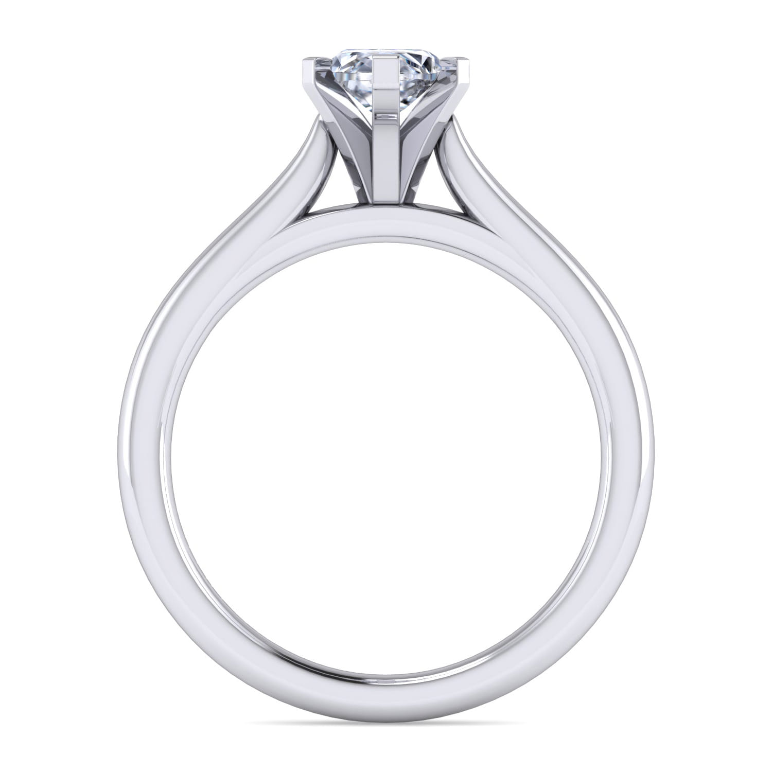 Michelle - 14K White Gold Marquise Shape Diamond Engagement Ring - Shot 2