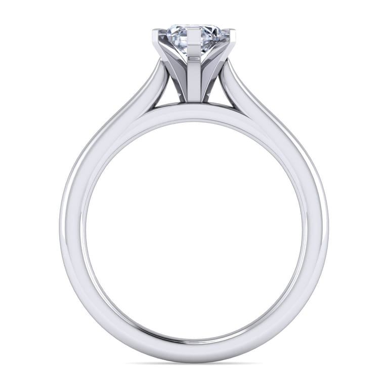 Michelle - 14K White Gold Marquise Shape Diamond Engagement Ring - Shot 2