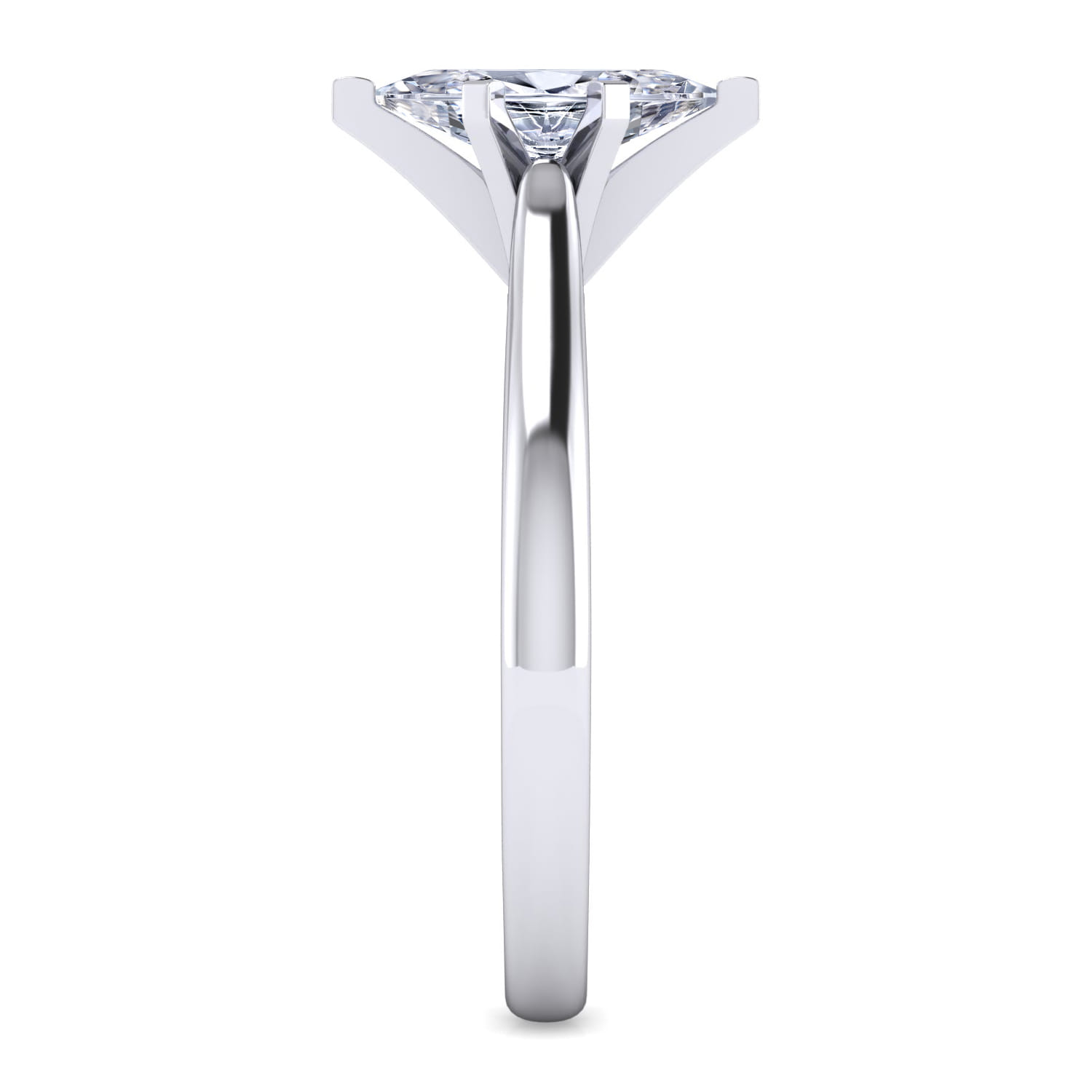 Michelle - 14K White Gold Marquise Shape Diamond Engagement Ring - Shot 5