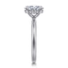 Elia - 14K White Gold Solitaire Oval Diamond Engagement Ring - 0.06 ct