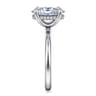 Cari - 14K White Gold Oval Diamond Engagement Ring - 0.08 ct