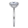 Cari - 14K White Gold Oval Diamond Engagement Ring - 0.09 ct