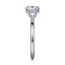Cari - 14K White Gold Oval Diamond Engagement Ring - 0.06 ct