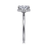 Rainah - 14K White Gold Oval Diamond Engagement Ring - 0.11 ct