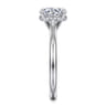 Aure - 14K White Gold Oval Solitaire Diamond Engagement Ring - 0.05 ct