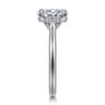 Aure - 14K White Gold Oval Solitaire Diamond Engagement Ring - 0.05 ct