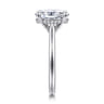 Aure - 14K White Gold Oval Solitaire Diamond Engagement Ring - 0.07 ct