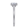 Ericka - 14K White Gold Oval Diamond Engagement Ring - 0.15 ct