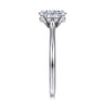 Ericka - 14K White Gold Oval Diamond Engagement Ring - 0.12 ct