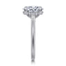 Ericka - 14K White Gold Oval Diamond Engagement Ring - 0.13 ct