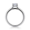 Aldon - 14K White Gold Oval Diamond Engagement Ring - 0.08 ct